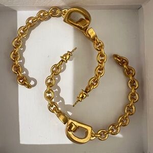 NEW Authentic Christian Dior CD Lock Earrings